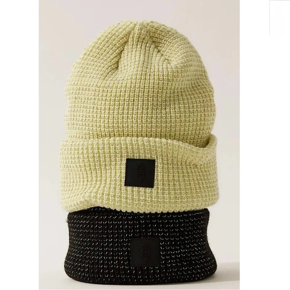 Free People Let's Race Fleece Lined Yarn Beanie Dandelion new NWT one size hat